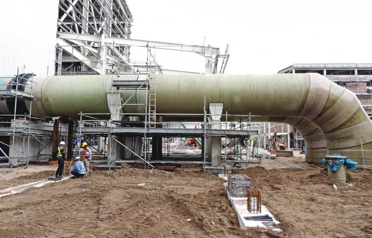 Cooling water intake and outfall systems construction